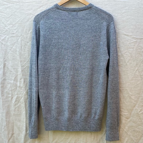 Bonobos Merino Wool Grey Marled V Neck - Picture 2 of 4